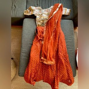 Lehenga choli three piece set for Indian wedding or event